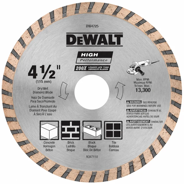 DEWALT DW4725 Диск алмазный 115мм (сплошной)