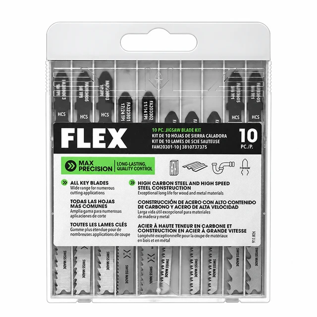 FLEX FAM00301-10 Пилки для лобзика (10 шт)