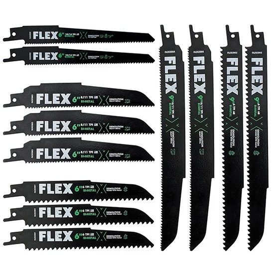 FLEX FAM20201-12 Набор пиллок для сабельной пилы 12шт