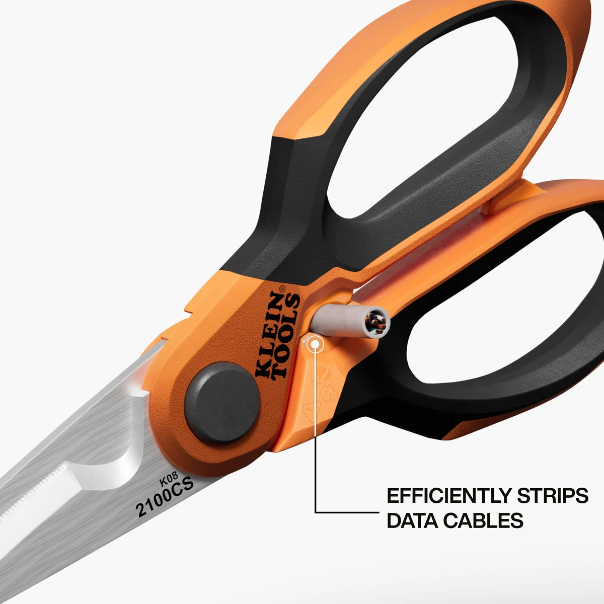 KLEIN TOOLS 2100CS ножницы электрика для кабеля и снятия оболочки, 180 мм