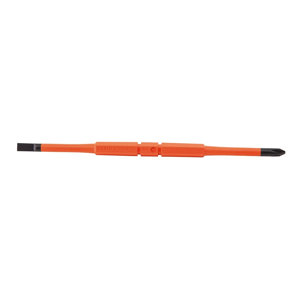 KLEIN TOOLS 32293 изолированная отвертка 2-в-1 со сменным двусторонним стержнем, PH2 / SL 1/4