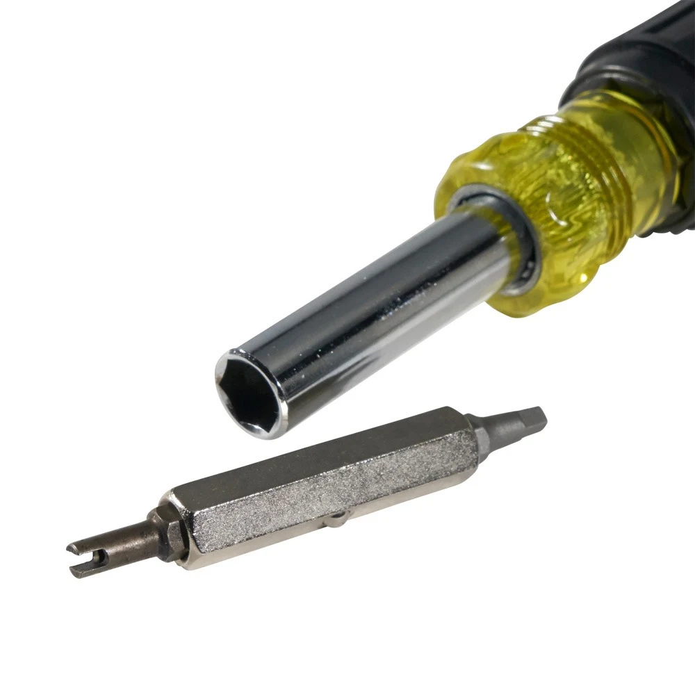 KLEIN TOOLS 32527 многофункциональная отвертка 11-в-1 для HVAC с насадками Schrader