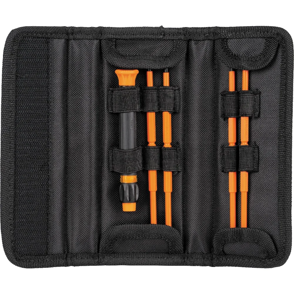 KLEIN TOOLS 32584INSR набор изолированных прецизионных отверток 8-в-1, 1000 В, с чехлом