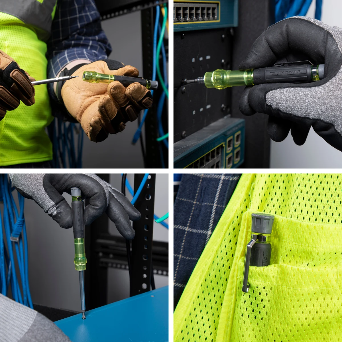KLEIN TOOLS 32614 карманная прецизионная отвертка 4-в-1
