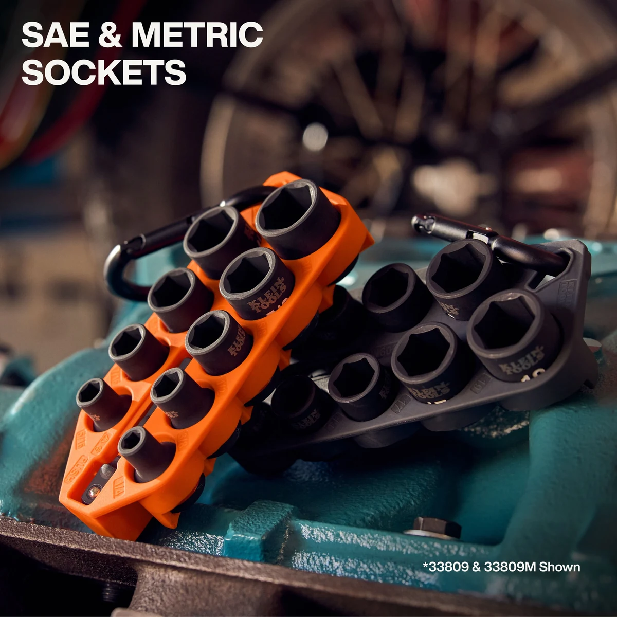 KLEIN TOOLS 33808M набор ударных головок 3/8", 8–15 мм, 7 предметов