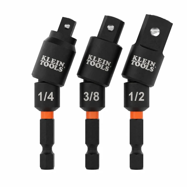 KLEIN TOOLS 65813SW набор поворотных ударных адаптеров для торцевых головок, 3 шт.