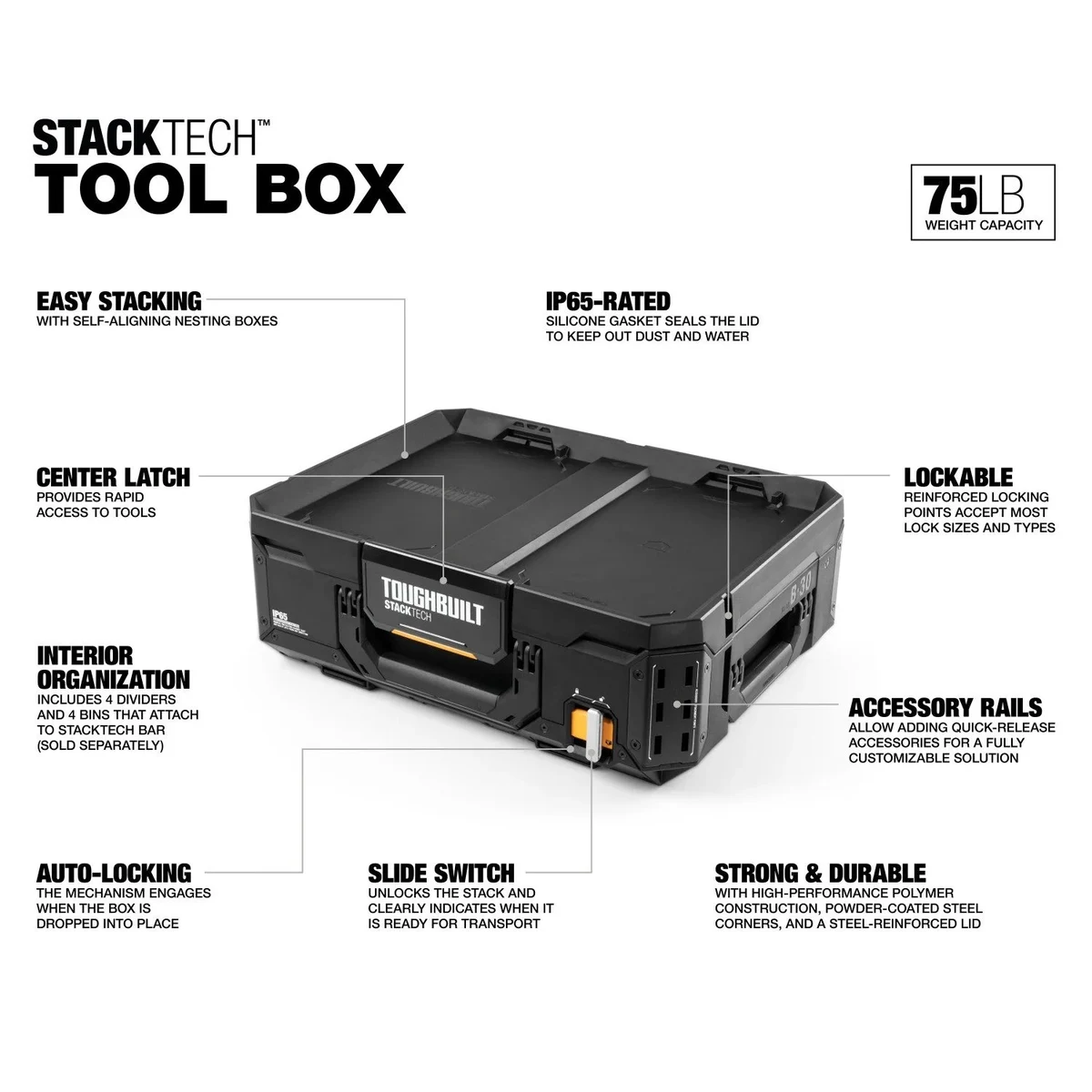 TOUGHBUILT TB-B1-B-30 Ящик для инструмента STACKTECH