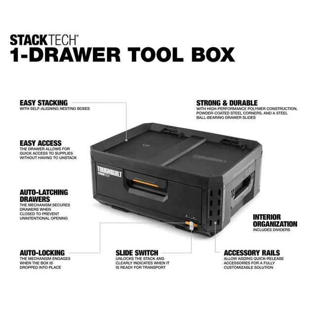TOUGHBUILT TB-B1-D-30-1 Ящик для инструмента с 1 выдвижным ящиком STACKTECH