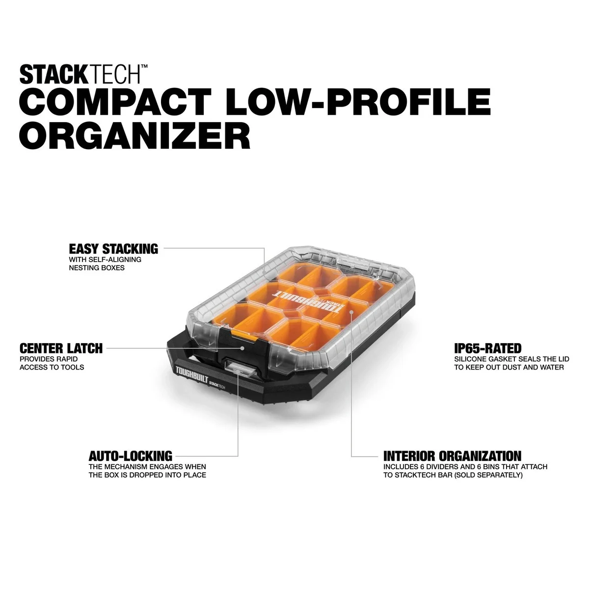 TOUGHBUILT TB-B1-O-10C Органайзер компактный низкопрофильный STACKTECH
