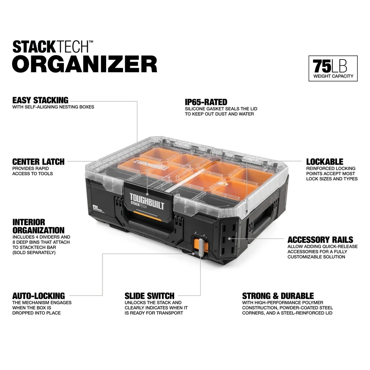 TOUGHBUILT TB-B1-O-30 Органайзер STACKTECH