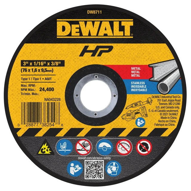DEWALT DW8705 Диск абразивный  (Ø75мм) для 2522-20 (FCOT-0)
